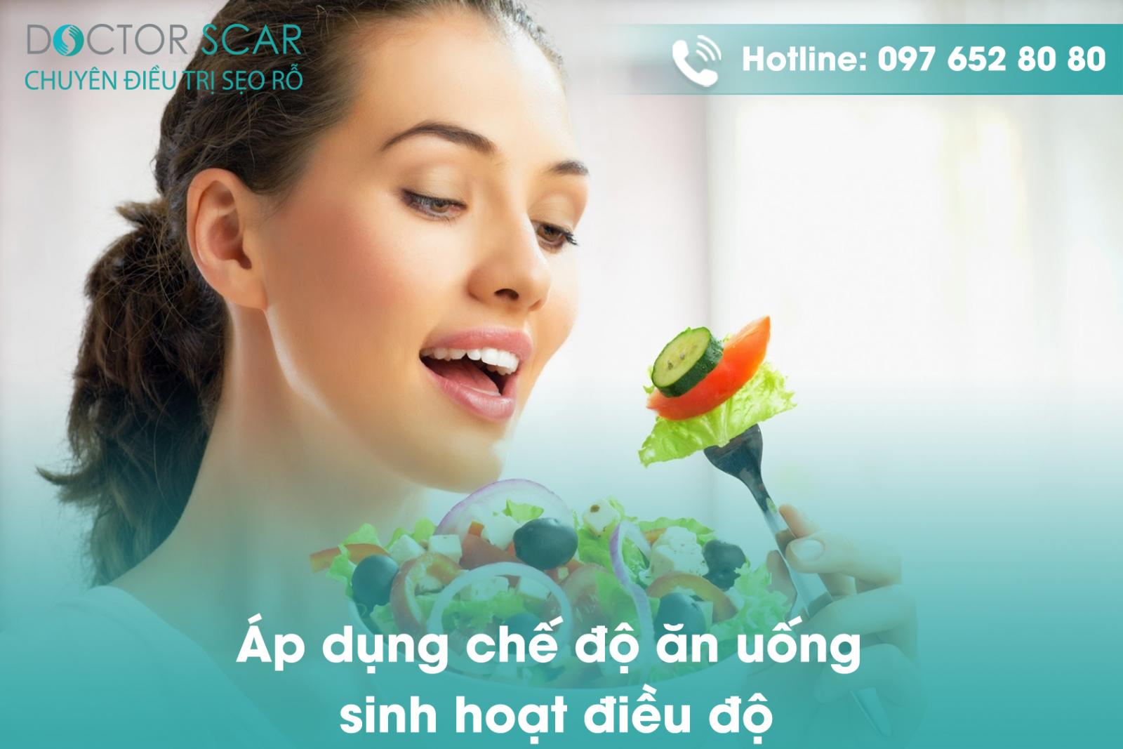 Áp dụng chế độ ăn uống, sinh hoạt điều độ