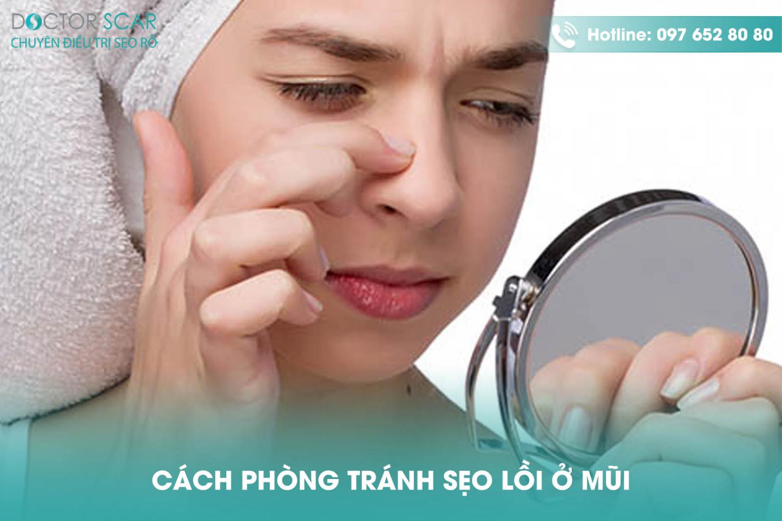 Cách phòng tránh sẹo lồi ở mũi