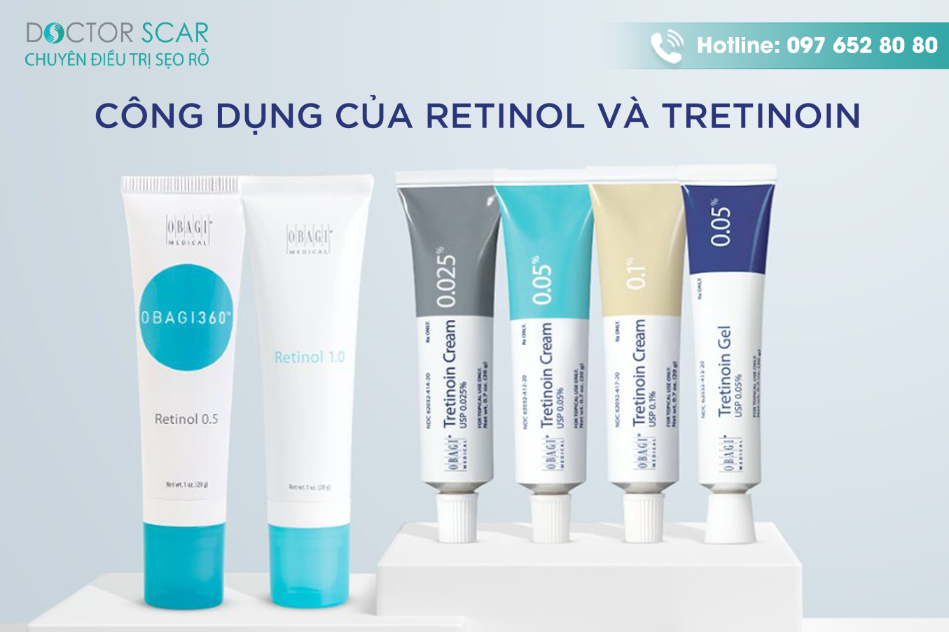 tìm hiểu retinoin và tretinoin là gì? công dụng của 2 hoạt chất này trong điều trị sẹo