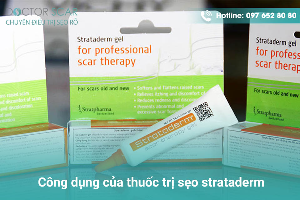 Công dụng của thuốc trị sẹo strataderm.