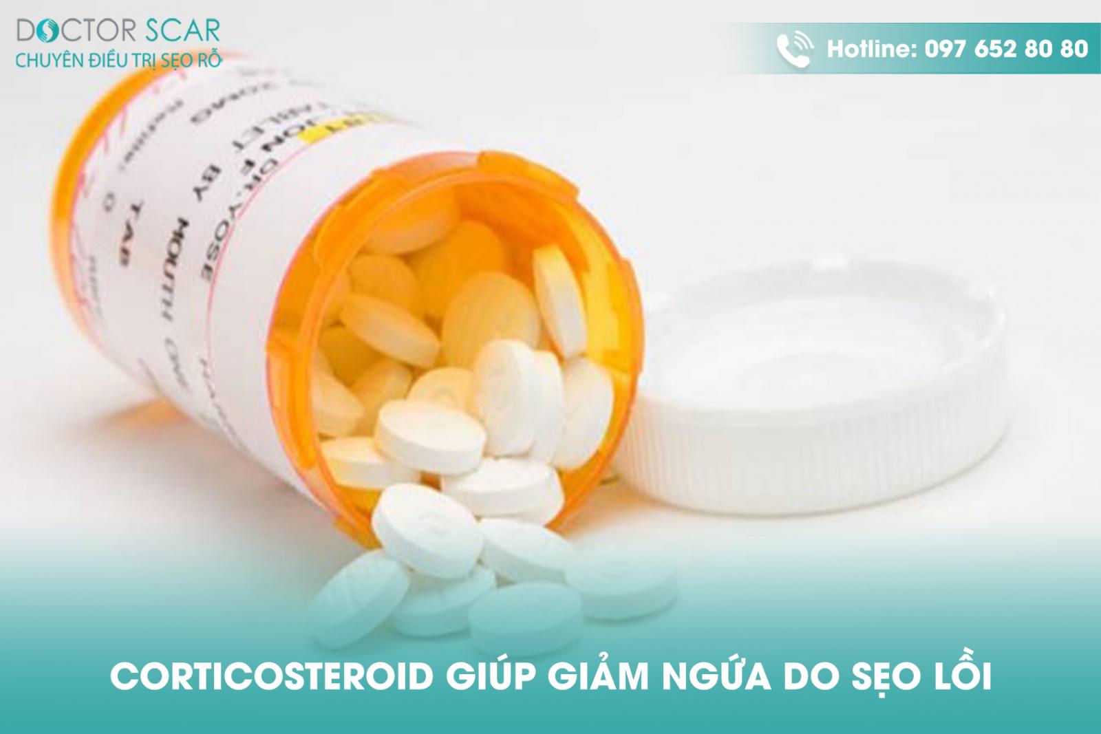 Corticosteroid giúp giảm ngứa do sẹo lồi