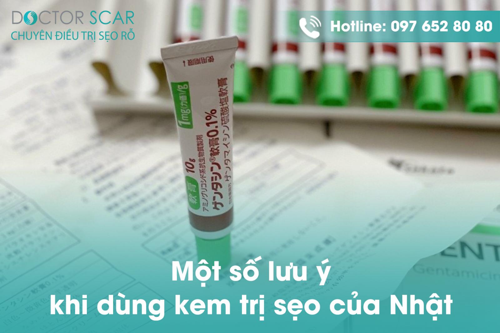 Một số lưu ý khi dùng kem trị sẹo của Nhật