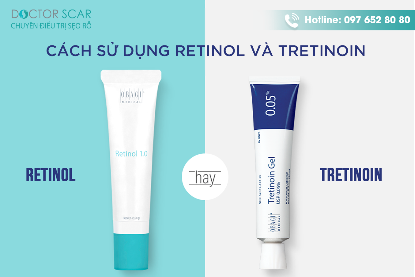 retinol và tretinoin có dùng chung được không?