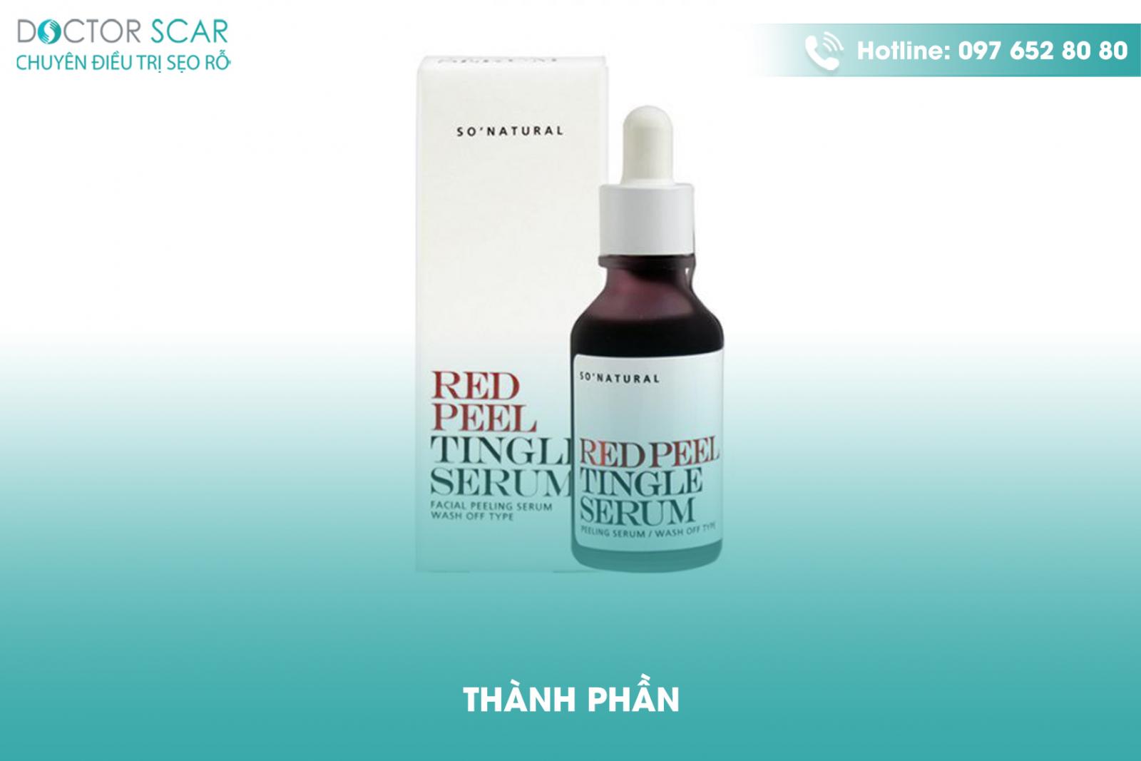 Thành phần chính của serum red peel.