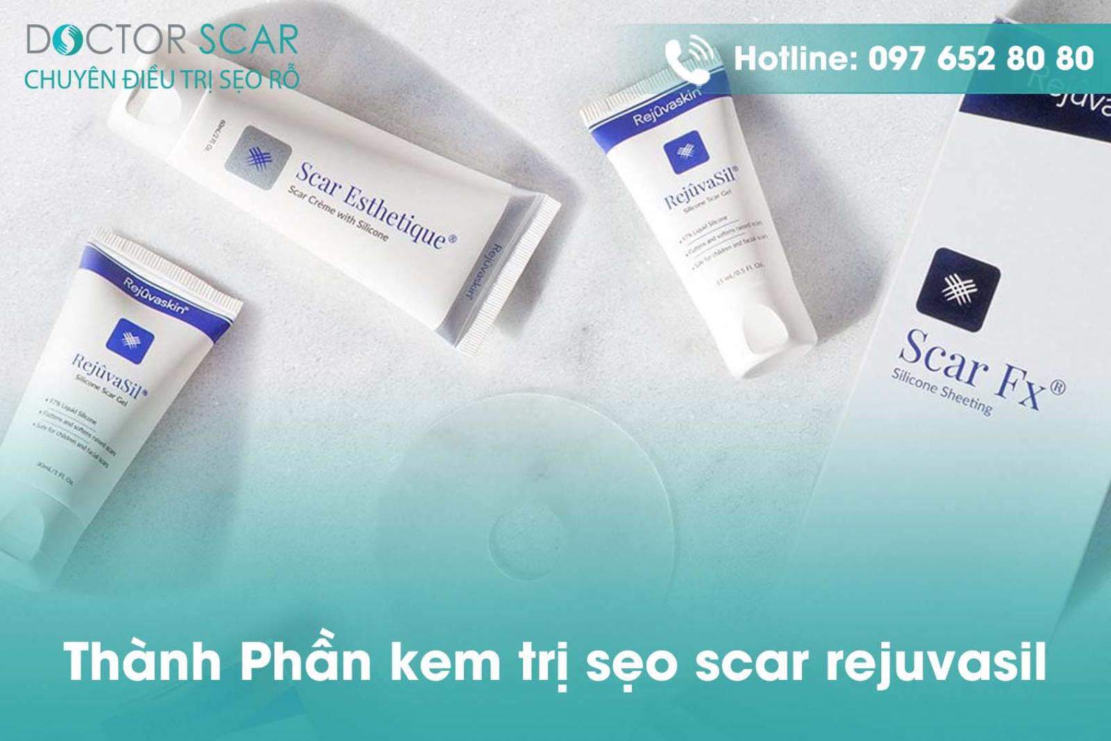 Thành phần chính kem trị sẹo scar rejuvasil