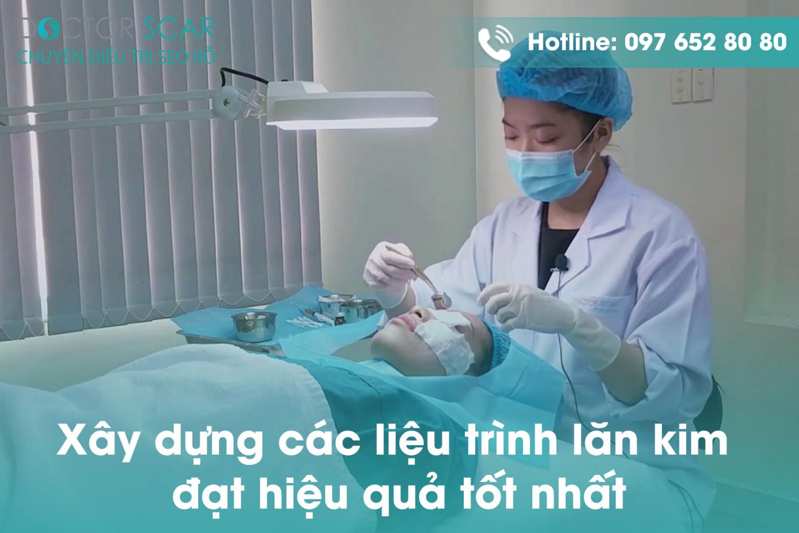 Thực hiện các liệu trình lăn kim đạt hiệu quả tốt nhất.