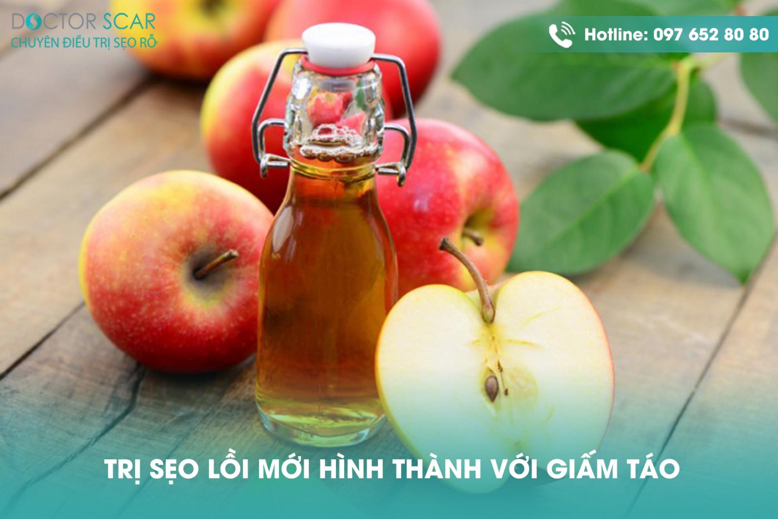 Trị sẹo lồi mới hình thành với giấm táo