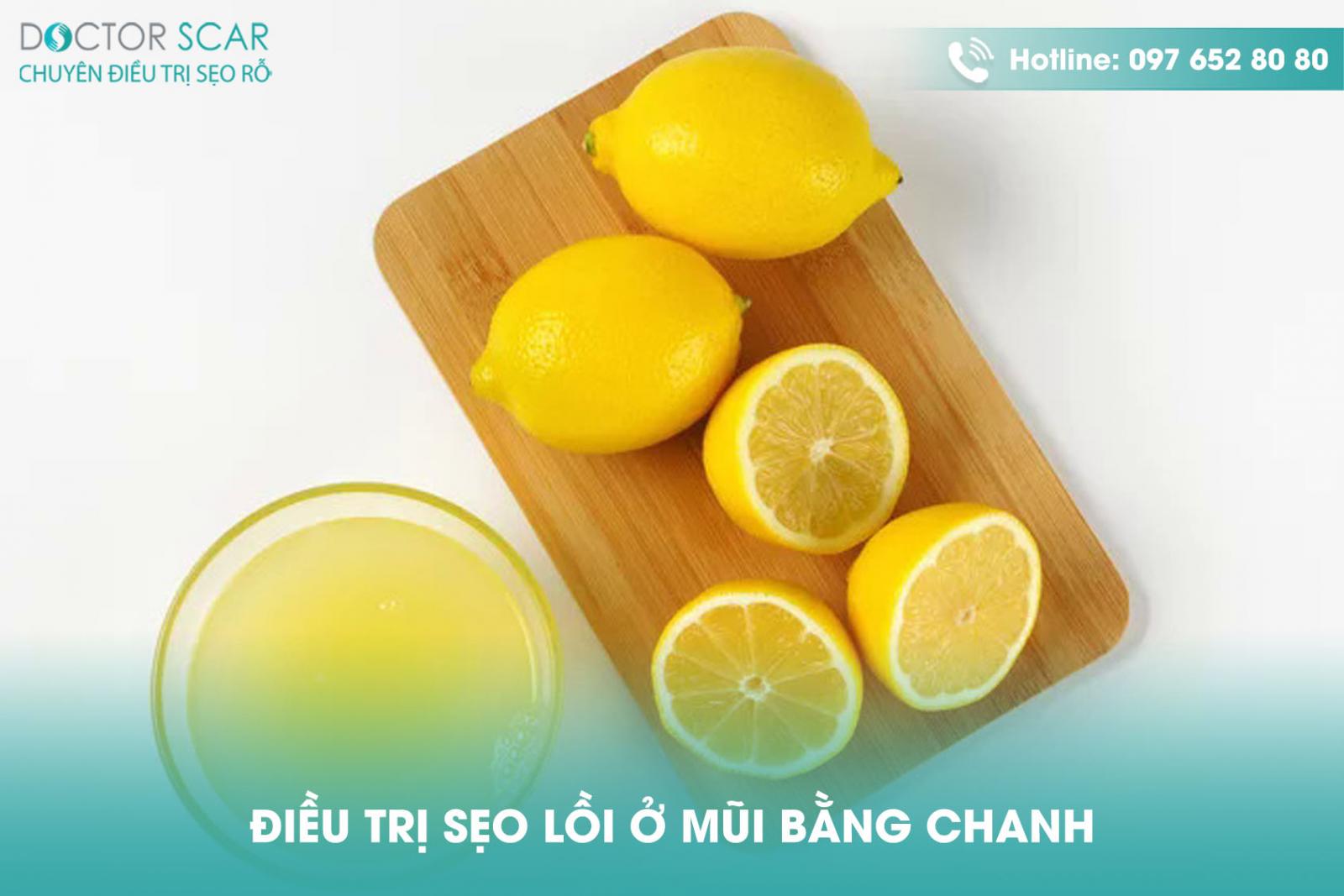 Trị sẹo lồi ở mũi bằng chanh tươi 