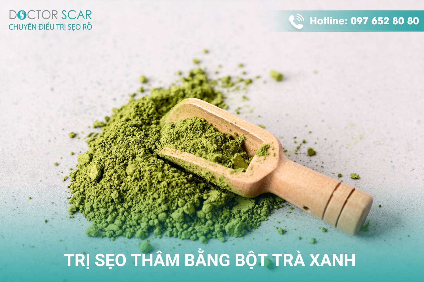 Trị sẹo thâm bằng bột trà xanh.