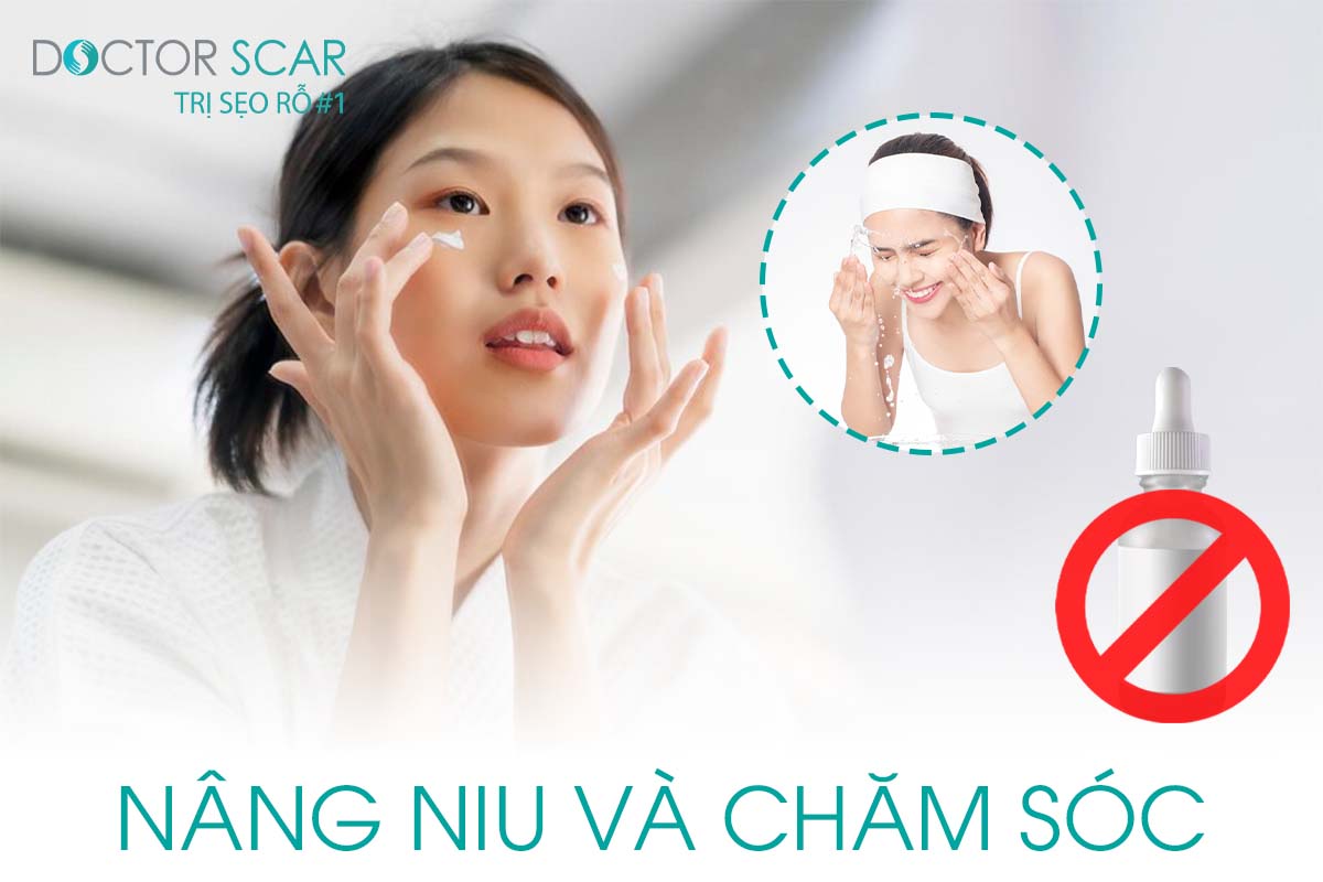 chăm sóc da sau nặn mụn