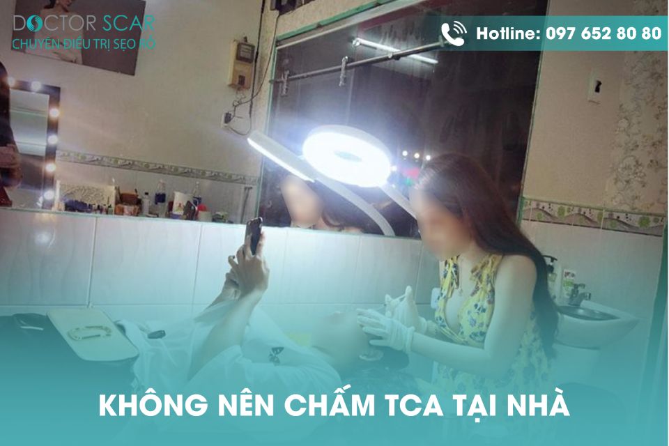 chấm tca trị sẹo rỗ tại nhà vì sao không nên