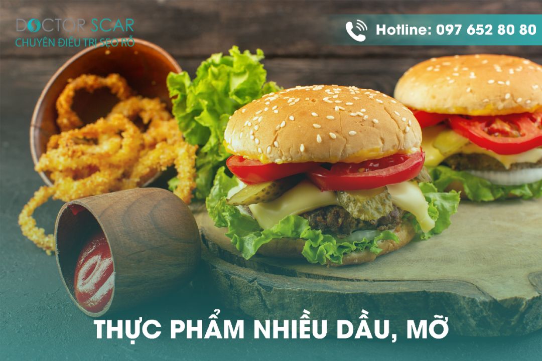 Sau khi peel da nên kiêng thực phẩm chứa nhiều dầu mỡ