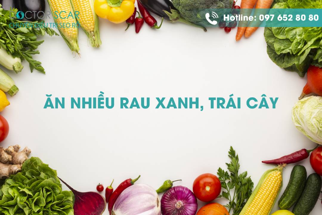 Sau khi peel da nên ăn nhiều rau xanh