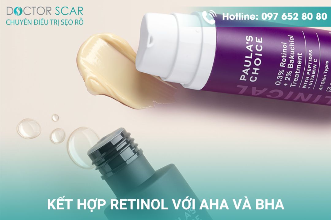 cách dùng retinol kết hợp với bha và aha