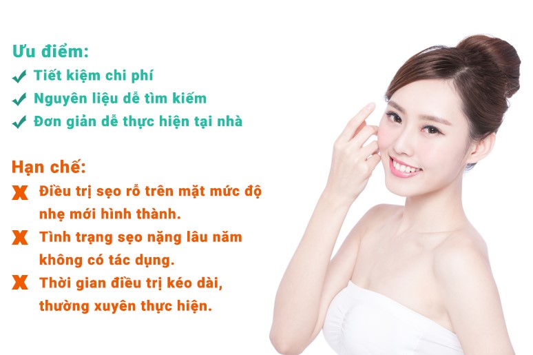 ưu điểm và hạn chế trị sẹo rỗ lâu năm tại nhà